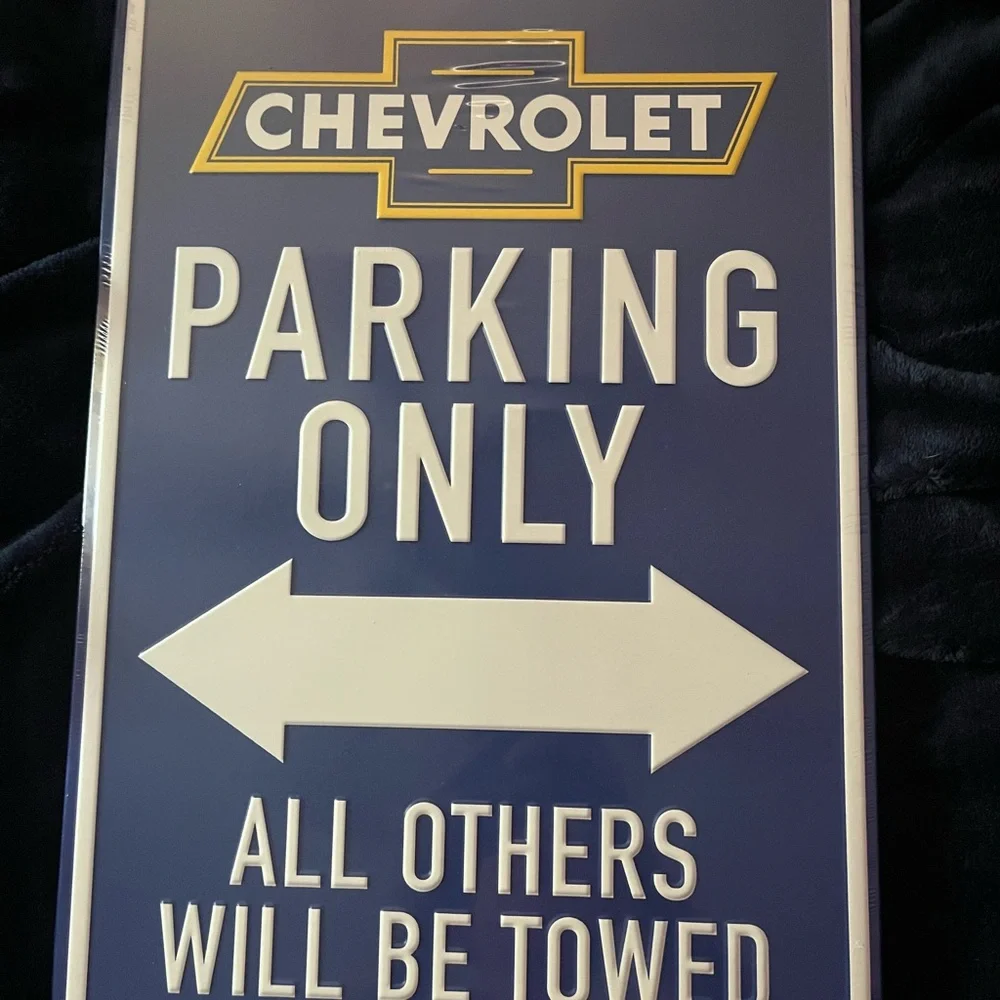 Chevrolet Blue Parking Only Sign